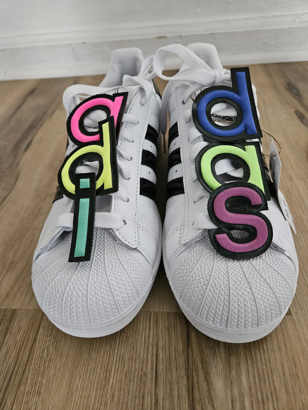 Men's Adidas Originals White X Jeremy Scott Superstar II Sneakers JR3584 Size 10